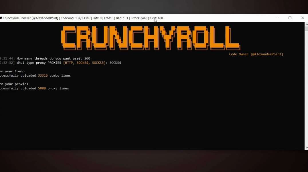 Crunchyroll Checker By AlexanderPoint [NEW]