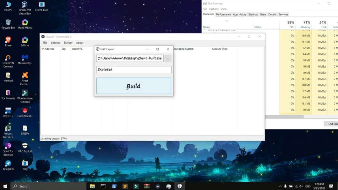 ⁣UAC exploit Builder  bypass Admin in Windows 10