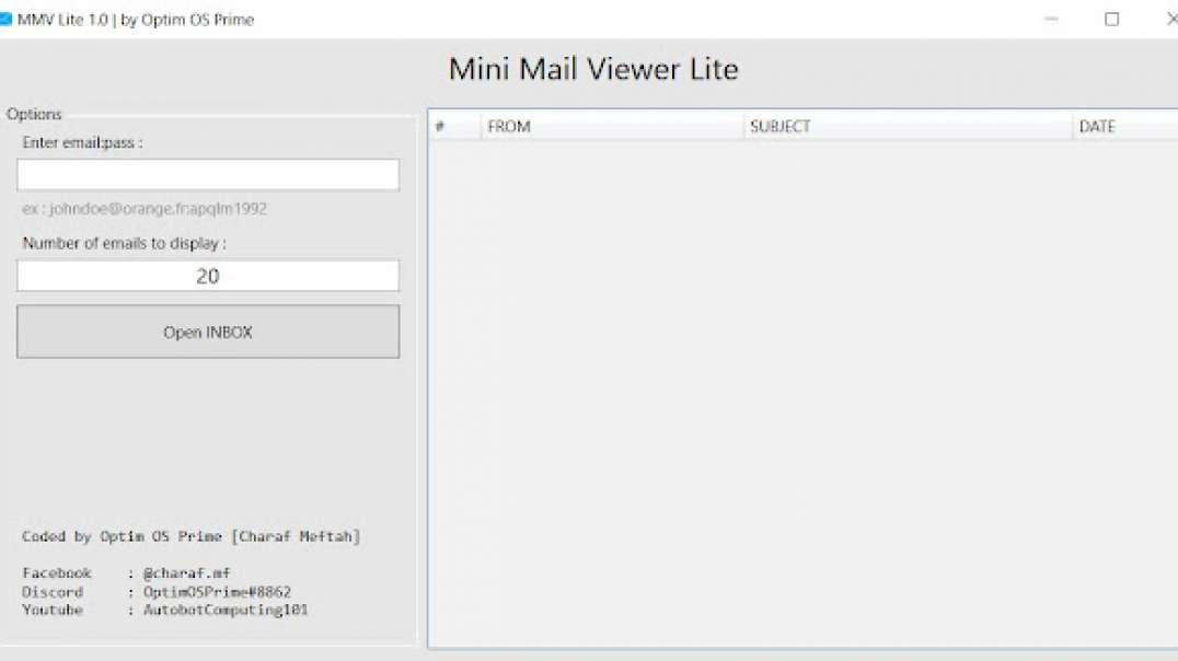 ⁣Mail Brute Mini Mail Viewer [Lite Version] by OptimOS Lite Version