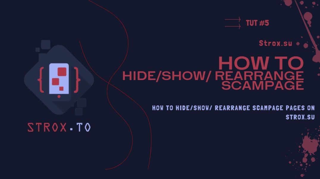 [Pages Ranks] ⁣How to hide/show/ Rearrange Scampage Pages on Strox.su