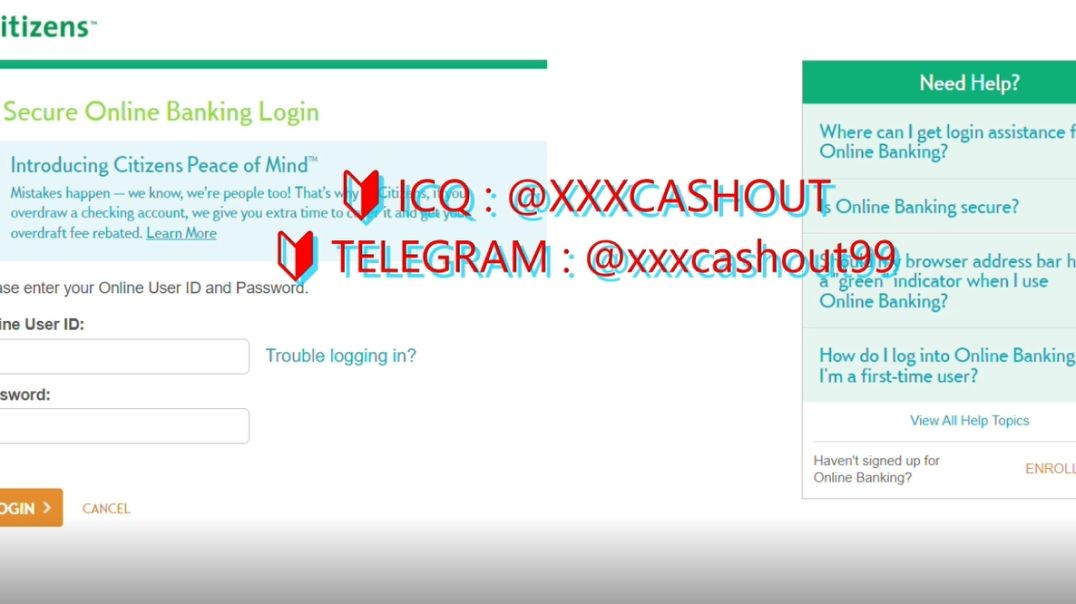 CITIZENS  ScamPage/Phishing Page @XXXCASHOUT