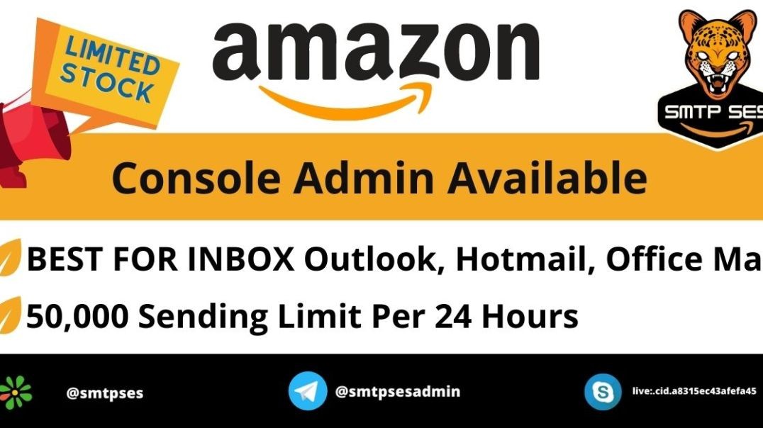 ⁣Amazon SES SMTP Available - SMTPSES.COM