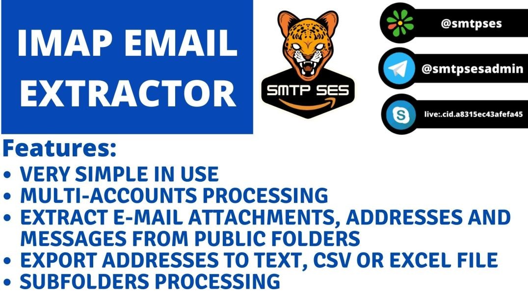 ⁣Imap Email Extractor SMTPSES