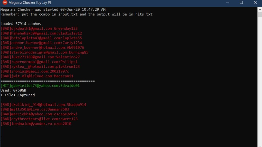 Latest Mega.Nz Checker By Jay P (Proxyless)