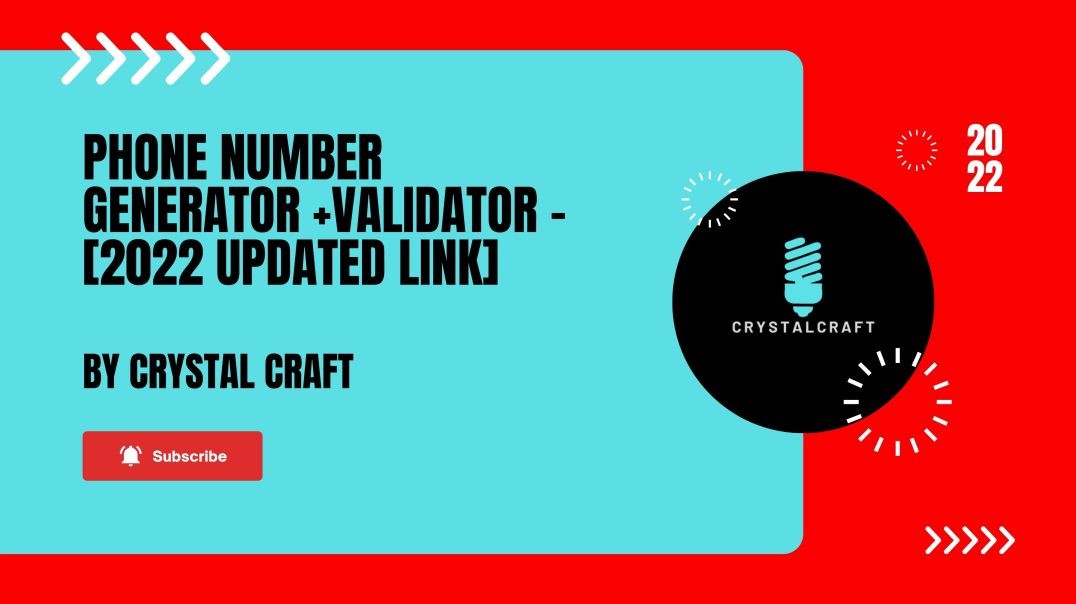 Phone Number Generator +Validator -[2022 Updated Link]