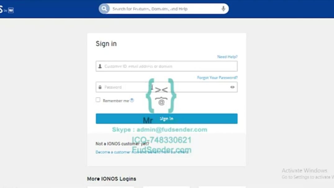 New Ionos , 1nd1 Webmail Scam Page