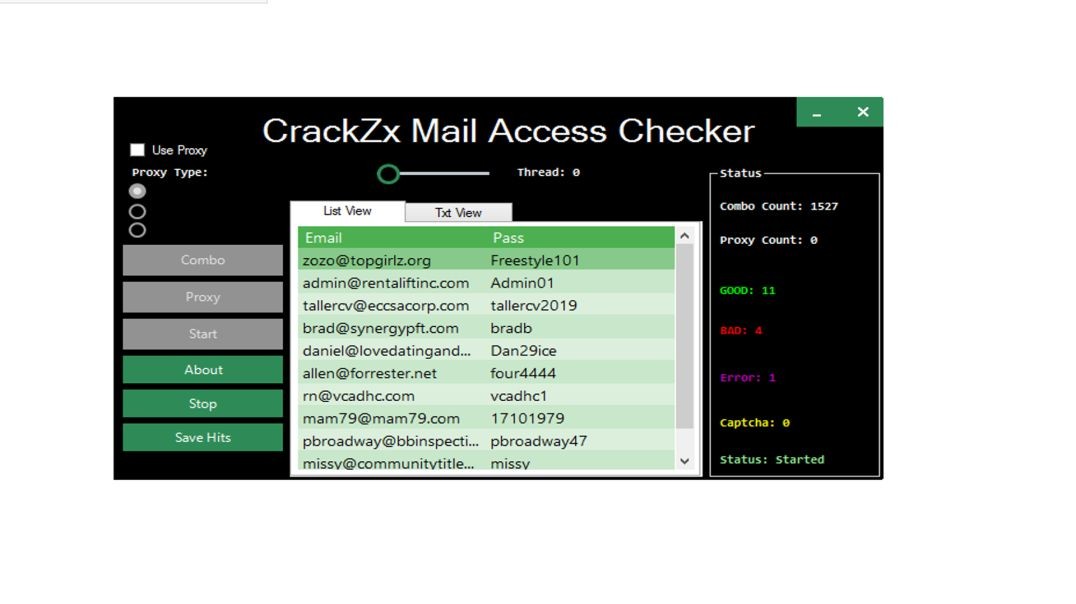 ⁣CrackZx Mail Access Checker