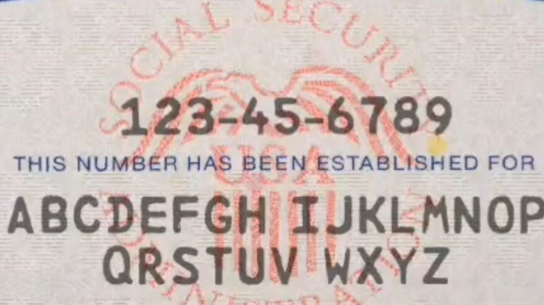 SOCIAL SECURITY CARDS WITH REAL FONT