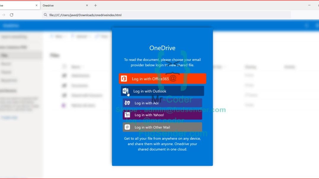 Onedrive Scam Page | OneDrive Phishing