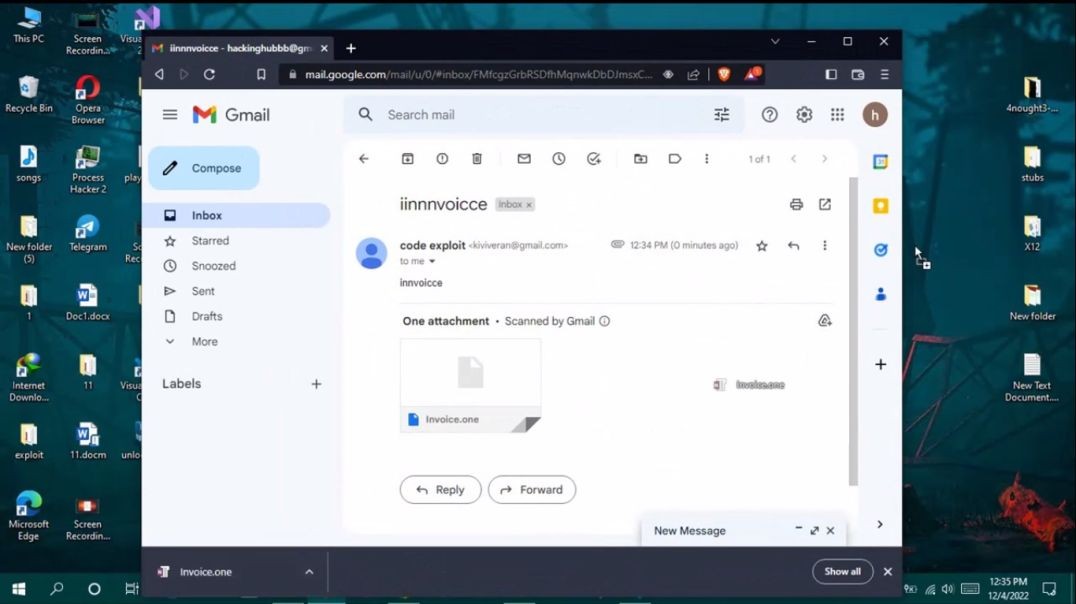 OneNote Exploit | Bypass Gmail Scan + 100% FUD