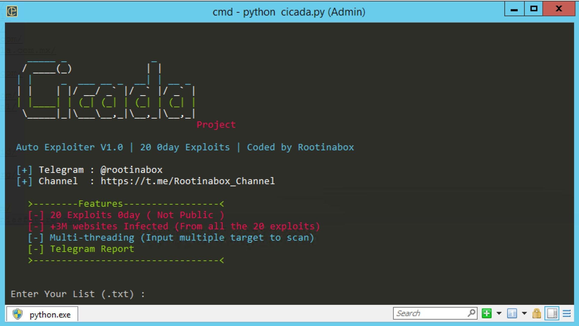 [New] Cicada Project - exploit rce upload shell +20 exploit get + 3000 shell In 2 minutes 2023 priv8