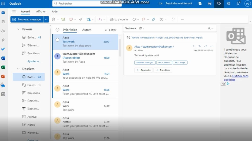 Method smtp send inbox hotmail/outlook unlemited limit