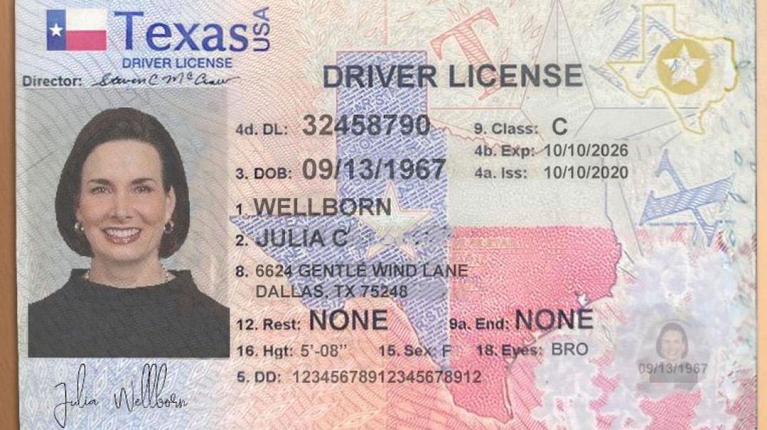 New Texas Driving License PSD Template