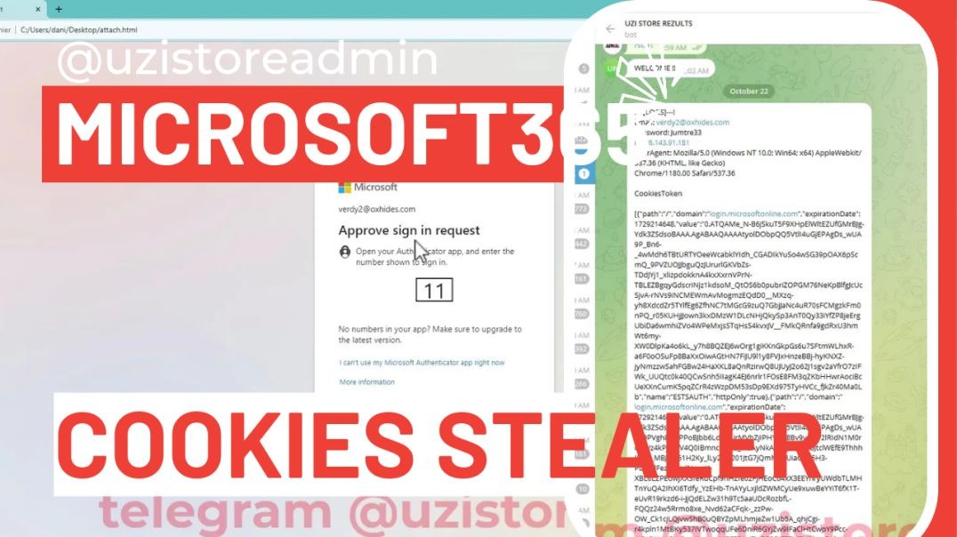 Microsoft 365 Attachemenet Cookies Stealer | Bypass 2FA MFA