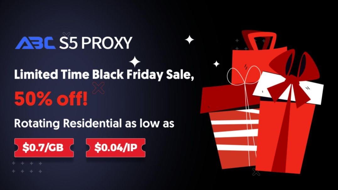 ABCproxy Black Friday Doorbuster Deals, 50% off!