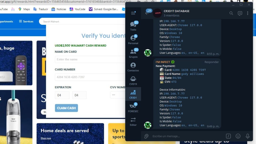 💳Unlimited CCS Scam page with telegram + Free Hosting 24/7