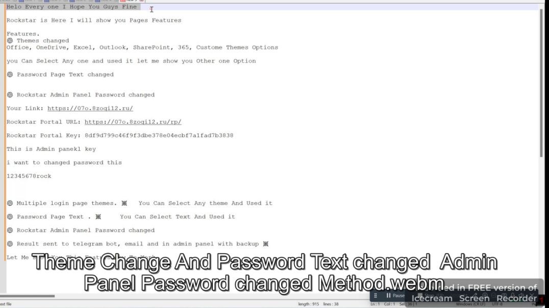 Theme Change And Password Text changed  Admin Panel Password changed Method