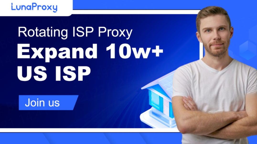 LunaProxy rotating ISP proxy, US zone IP pool