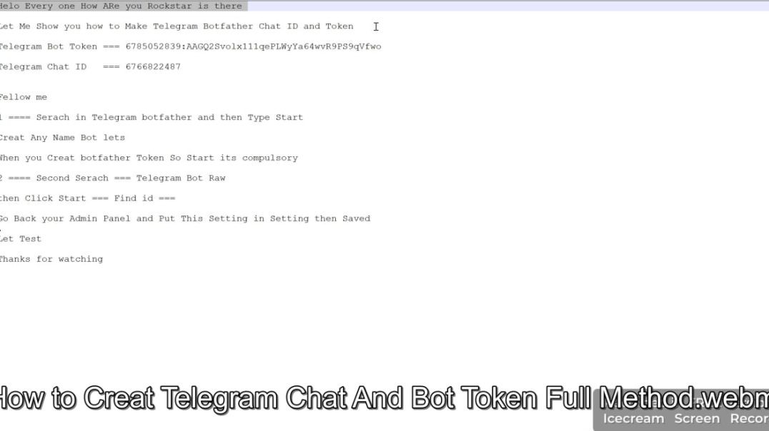How to Creat Telegram Chat And Bot Token Full Method