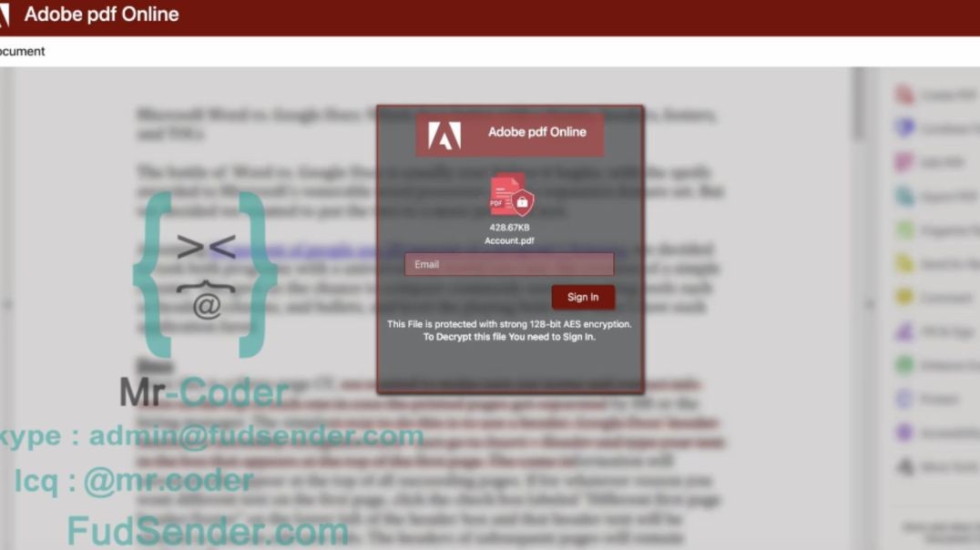 Adobe Cookies Scam Page