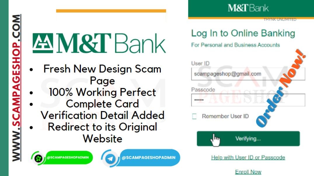 M&T Bank Scam Page -Scampageshop