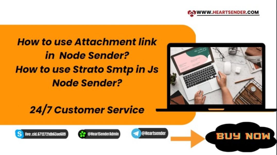 Attachment Link with Strato smtp in Node Sender | Node sender |Heart Sender
