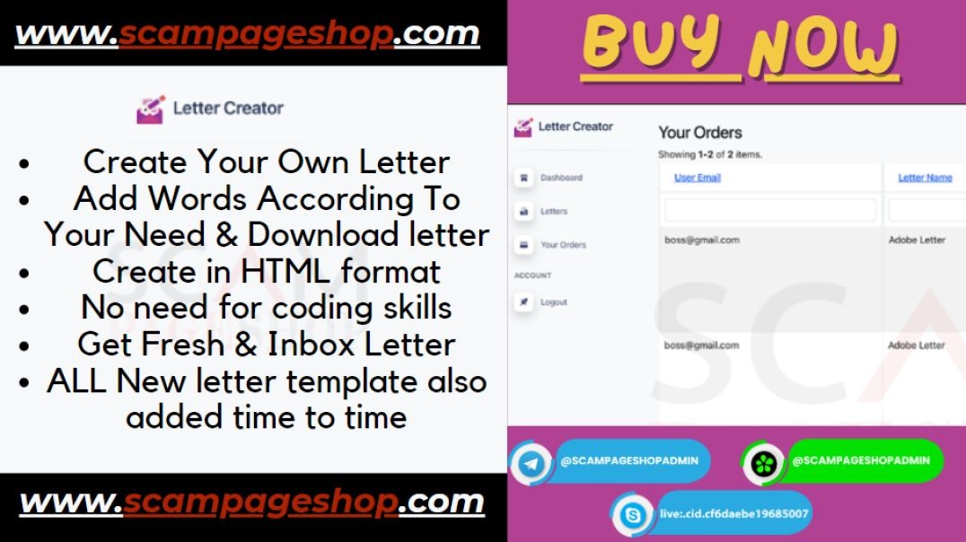 New Letter Creator | Letter Maker | Letter Editor | Scampageshop