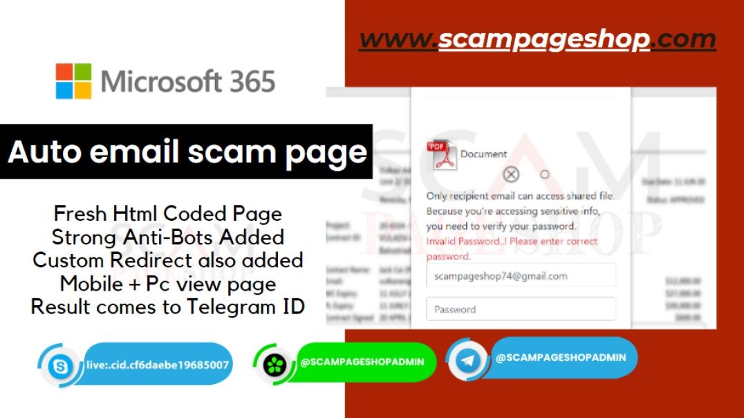 Microsoft Office365 Scam Page | Microsoft auto email FudPage| scampageshop