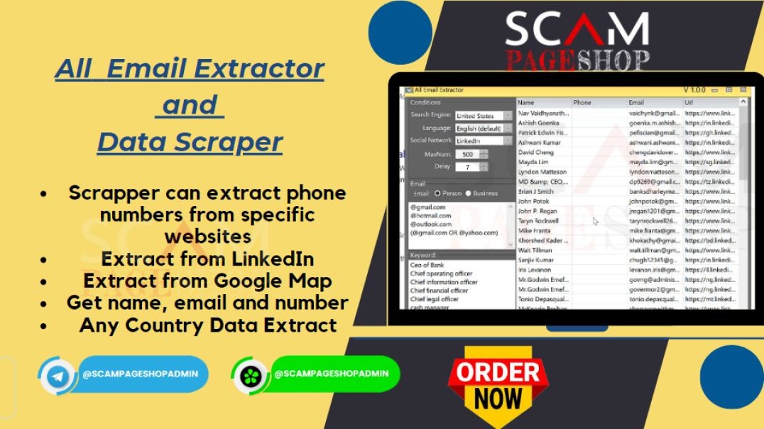 All Email Extractor and Data Scraper | Scampageshop