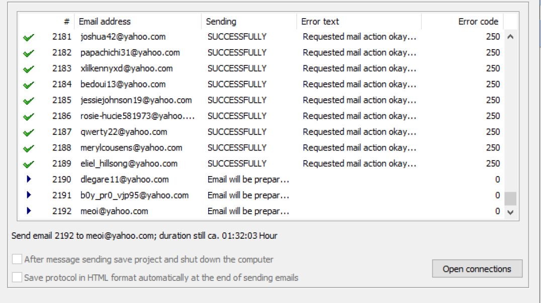 ⁣smtp woring 100% at supermailer