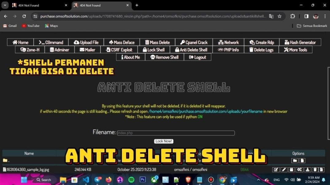 How to make the backdoor shell permanent? Using Anti Delete Shell