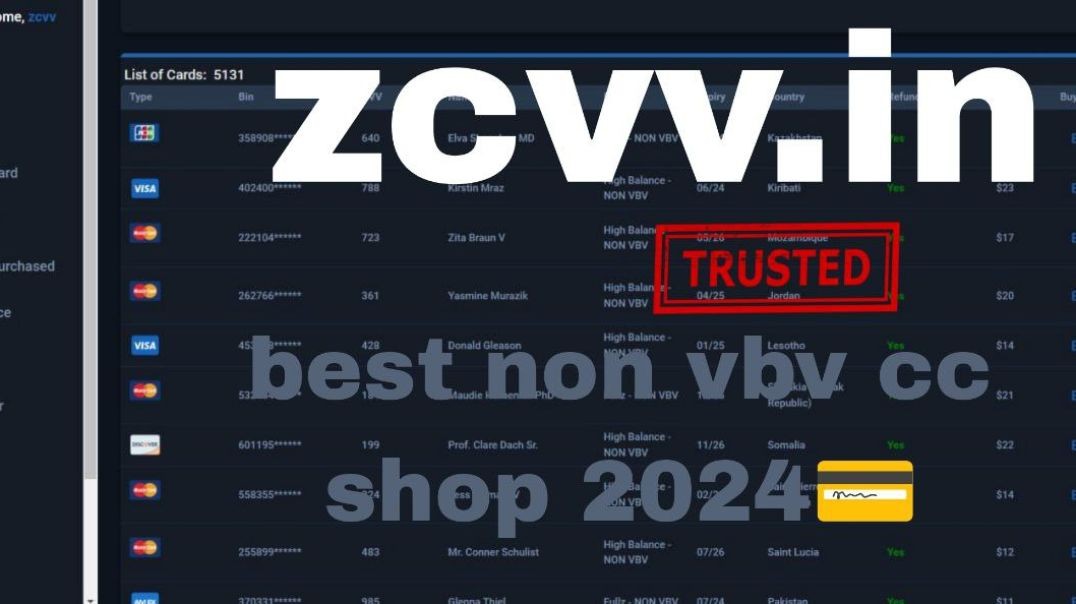 Best Non VBV Cc Web For Carding | World Popular CC Shop | NON Vbv Cc | 100% Legit