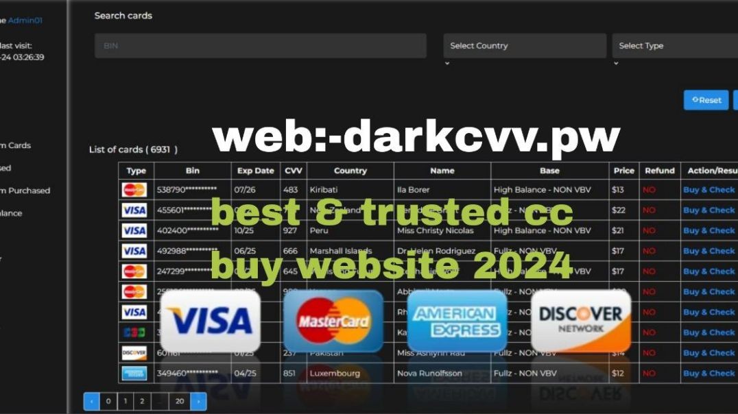 How To Get Non Vbv CC | Real CC Buy Website 2024 | Carding Website | Legit & Trusted |