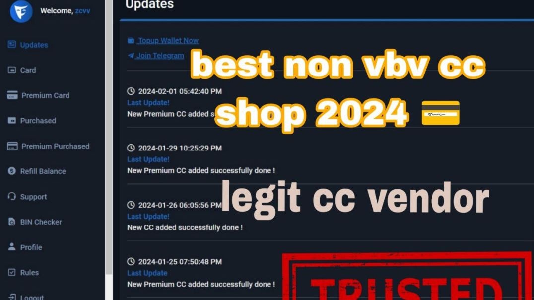 Best CVV vendor | non vbv cc | legit 2024