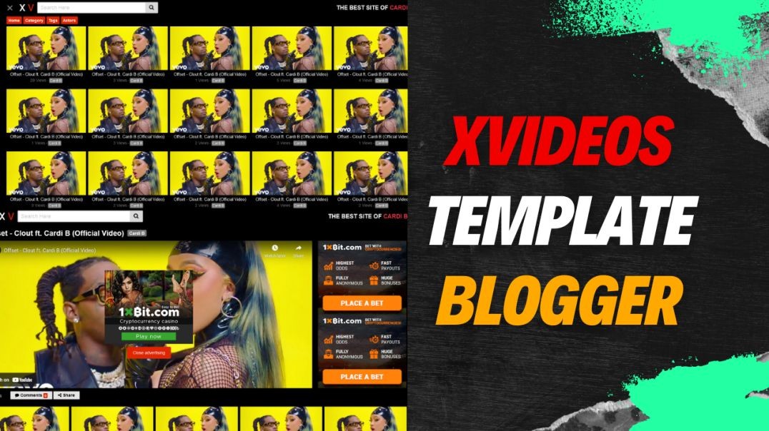 Xvideos Template Blogger