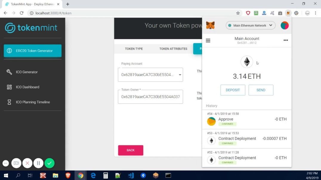 ETH ERC20 Coin Generator Tool