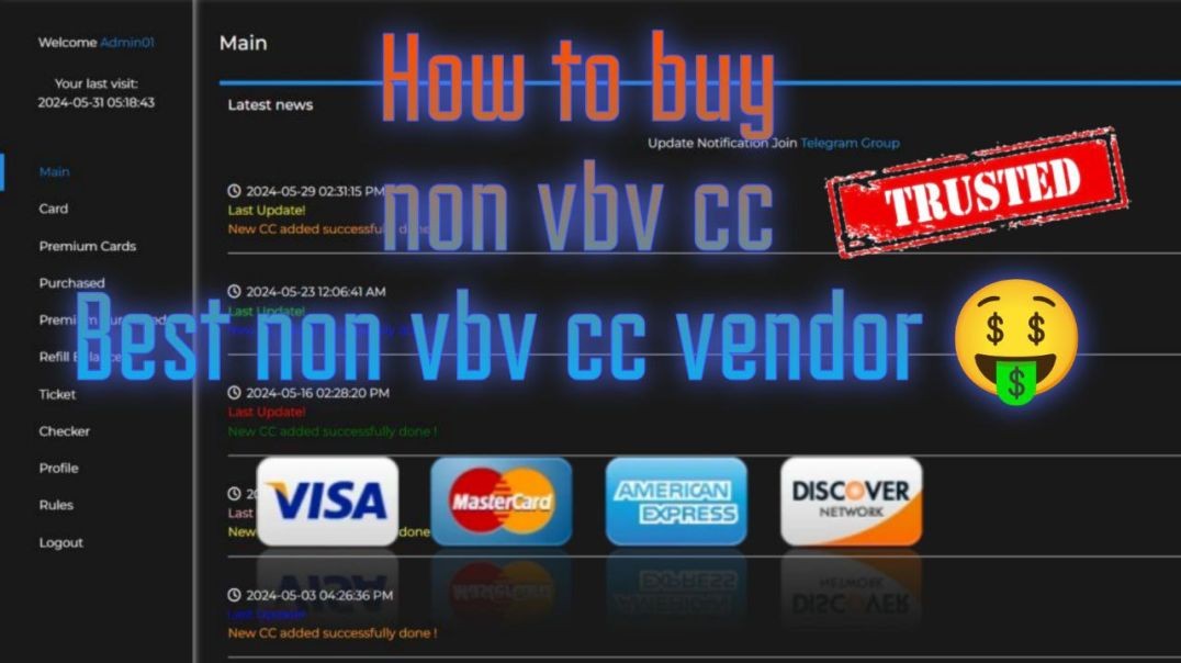 ⁣How Get Non Vbv CC | Working CC Buy Website | Non Vbv CC For Carding | Real & Trusted |