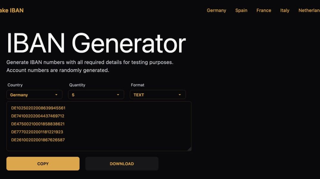 IBAN GENERATOR New Method 2024