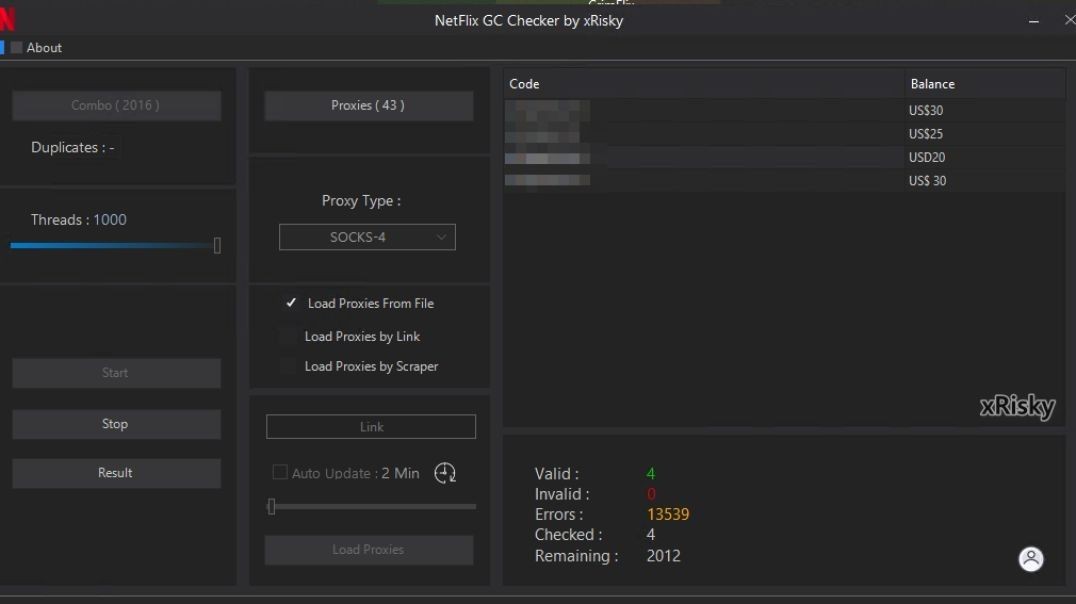 ⁣Netflix Gift Card Checker by xRisky