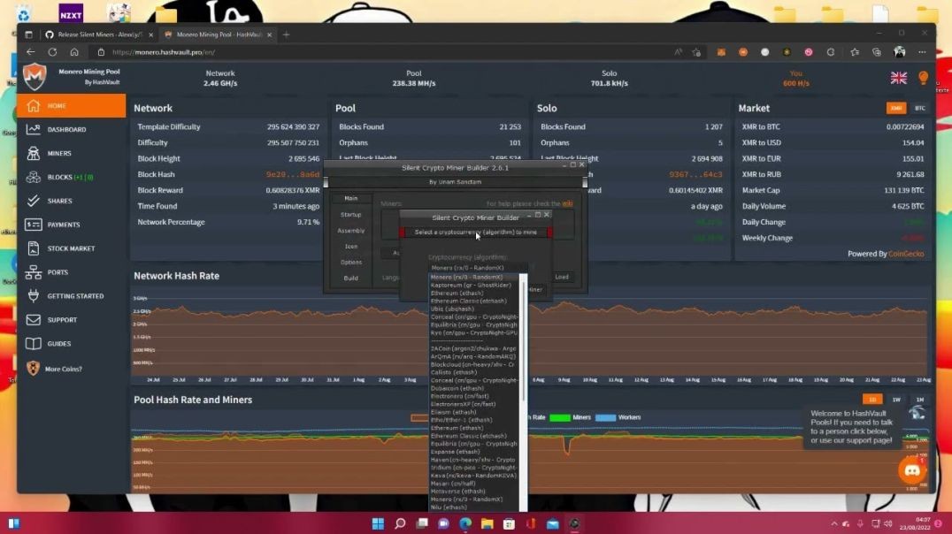 ⁣XMR Silent Crypto Miner Builder (ETH, XMR - GPU/CPU) | TUTORIAL + D...