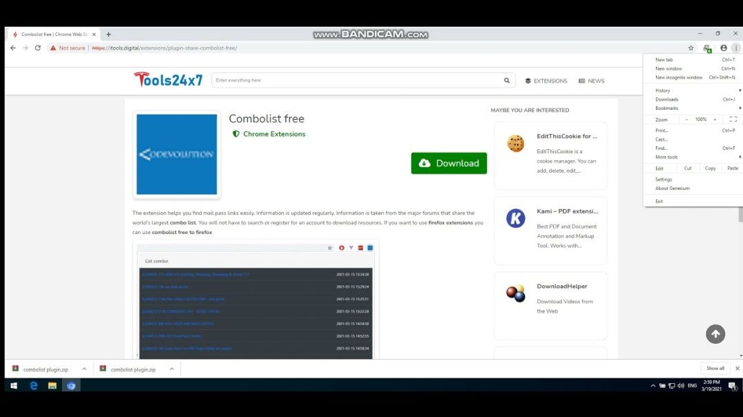 ⁣Install extension combolist free for chrome