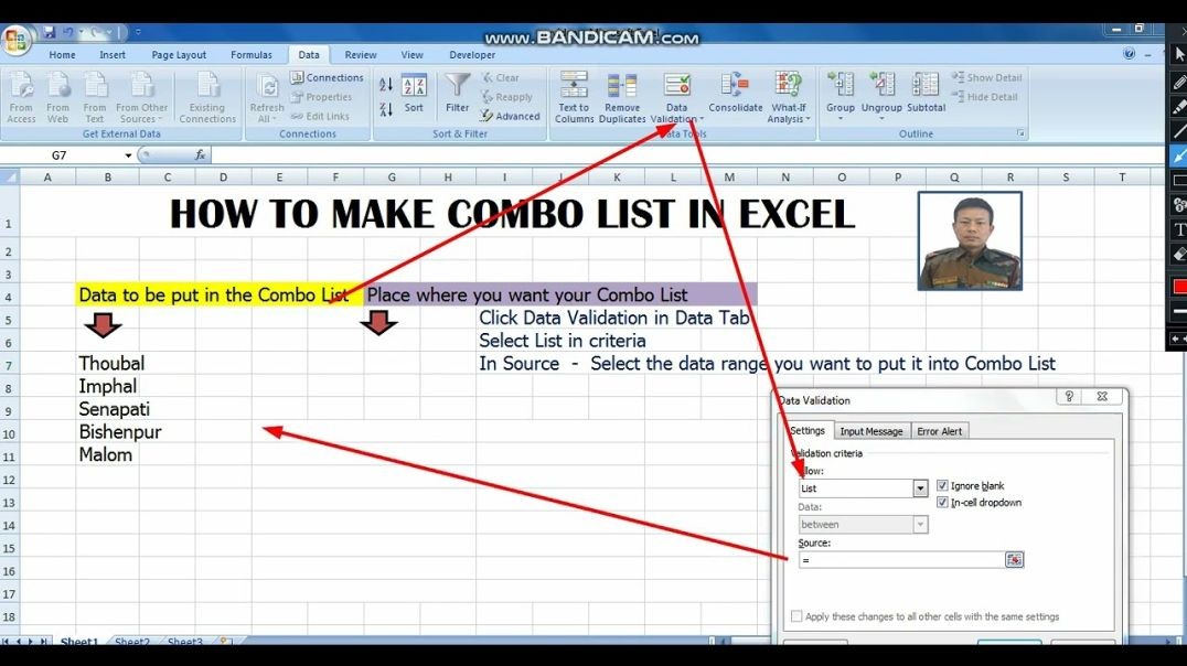 ⁣How to make Combo List in Excel