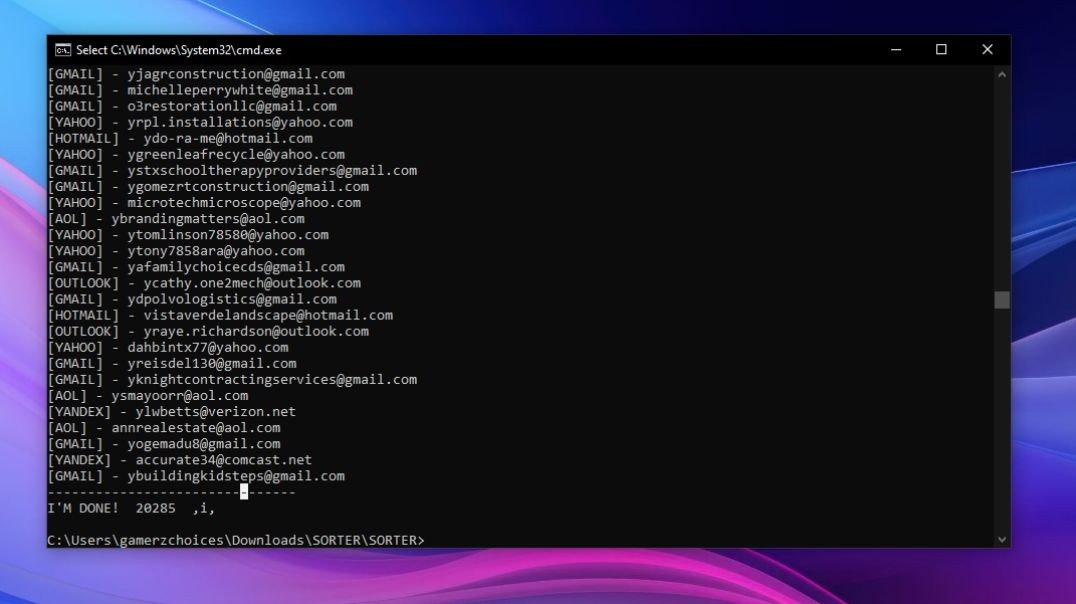 Email Sorter 2024 [FREE] - Unlimited Filter Gmail, Hotmail, Yahoo and Office - Python Fast Script