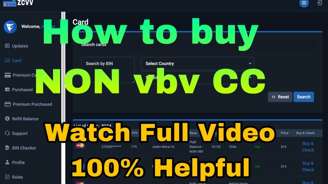 Best cc buy website | Non vbv cc | best cc vendor