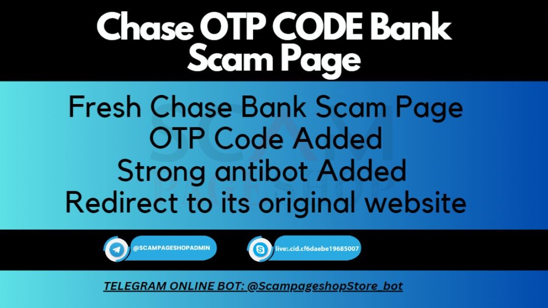 Chase Bank Scam Page with OTP CODE