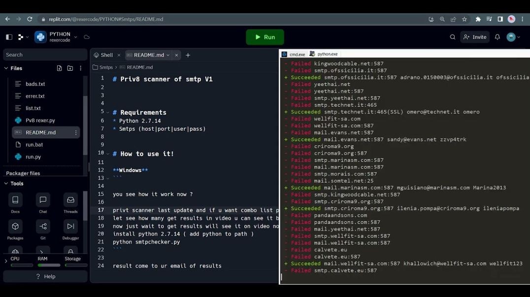 ⁣Priv8 tools Smtp Cracked  Rexer BIG RESULT