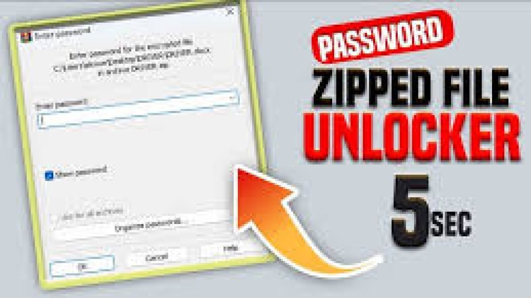 ⁣Unlock any Passworded ZIP file in 5 secconds