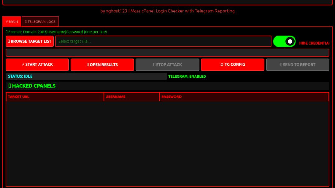 🔥 EVILCP v2.0 - cPanel Mass Hunter with Telegram Reporting