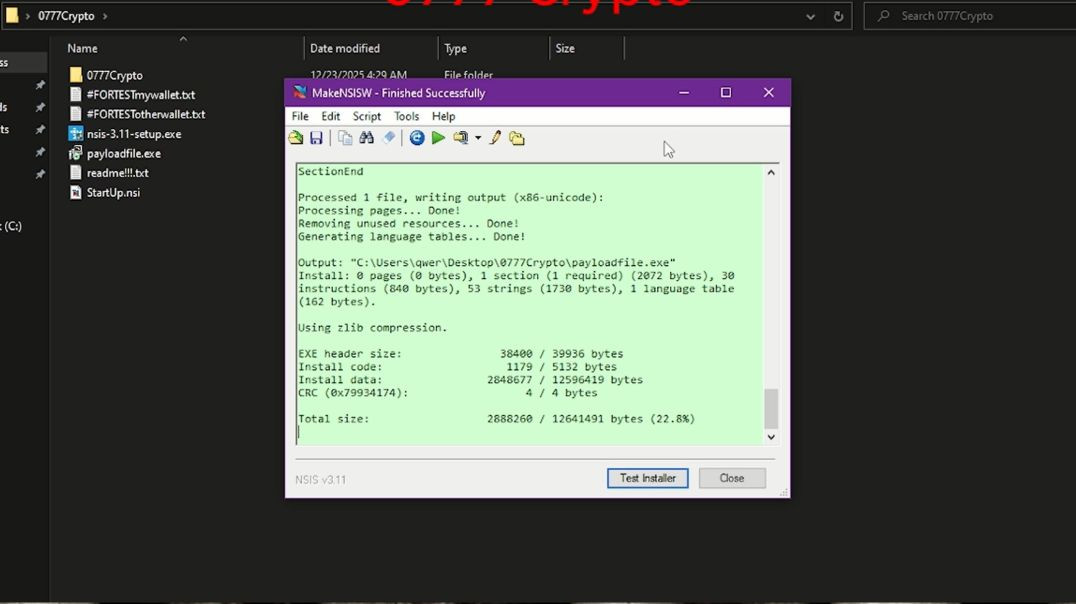 0777 Crypto stealer : Wallets + Auto-Run + Hiden Installer + ByPass AV