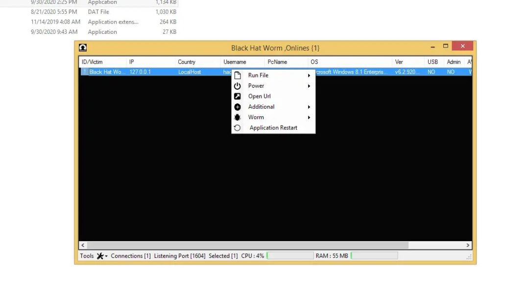 Black Hat Worm  | Advanced Malware Simulation Tool